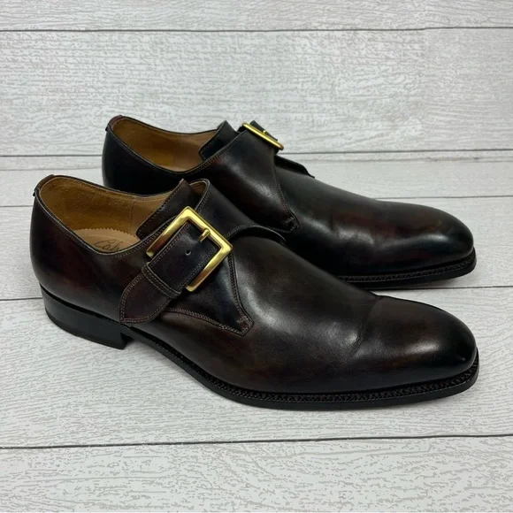 Barney\'s New York Brown Leather Loafers - 8.5 Barneys New York Loafer Solid Casual Shoes for Men for sale  main image 4